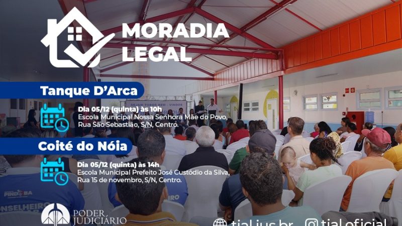 TJAL beneficia 96 famílias em Tanque D’Arca e Coité do Nóia nesta quinta (5)