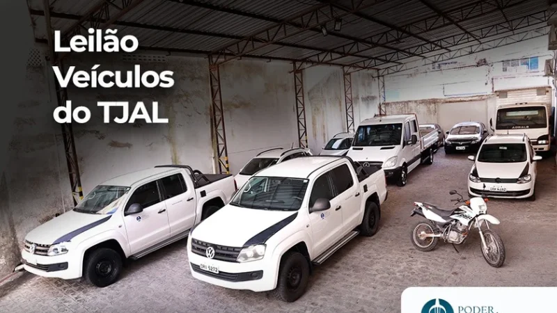 Interessados no leilão da frota do TJ/AL podem visitar os veículos a partir desta sexta (27)