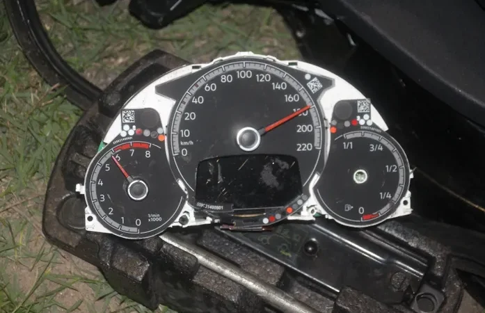 Velocímetro de carro que colidiu com coqueiro no Pontal da Barra marcava 180km/h