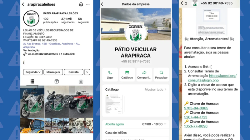 Juceal alerta sobre golpes aplicados por meio de leilões falsos