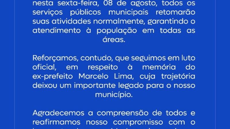 Prefeitura de Quebrangulo volta atrás e retoma os serviços municipais nesta sexta (08)