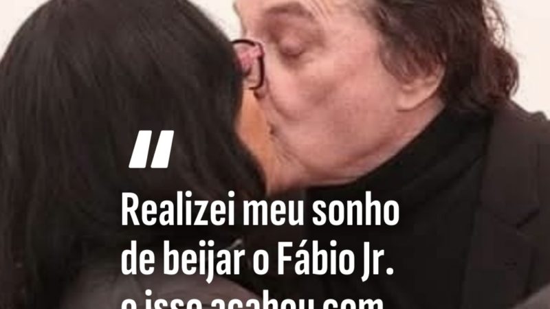 Fã realiza sonho de beijar Fábio Jr., mas perde o casamento após fotos virem à tona