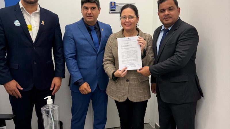 Comitiva formada por Madson Monteiro, Jânio Marques e Lúcio Carlos pede comissão do Senado para tratar da demarcação