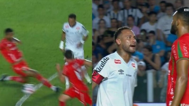 Alagoano Islan faz faltas duras em Neymar em goleada do Santos por 6 a 0 sobre o Velo Clube no Paulistão