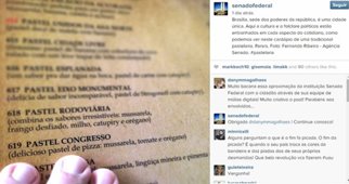 Senado tem cardápio de restaurante com Pastel Congresso sabor “pizza”