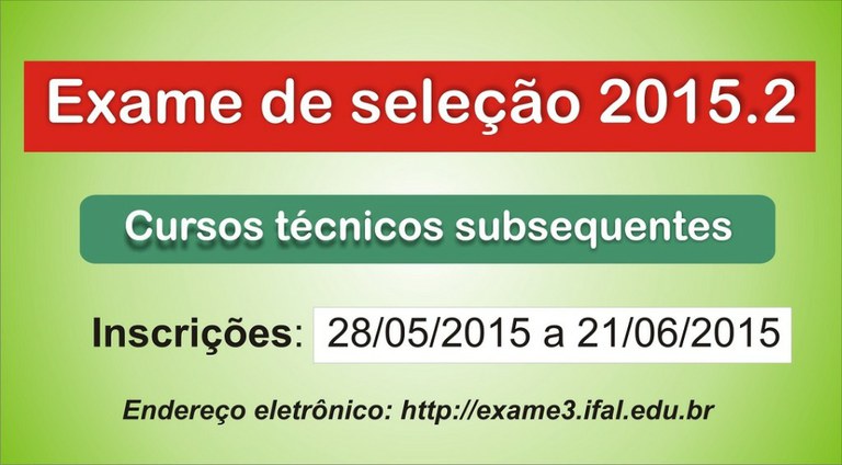 IFAL abre inscrições para 585 vagas em cursos técnicos subsequentes