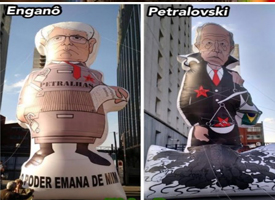 STF quer processar quem fez bonecos de Lewandowski e Janot