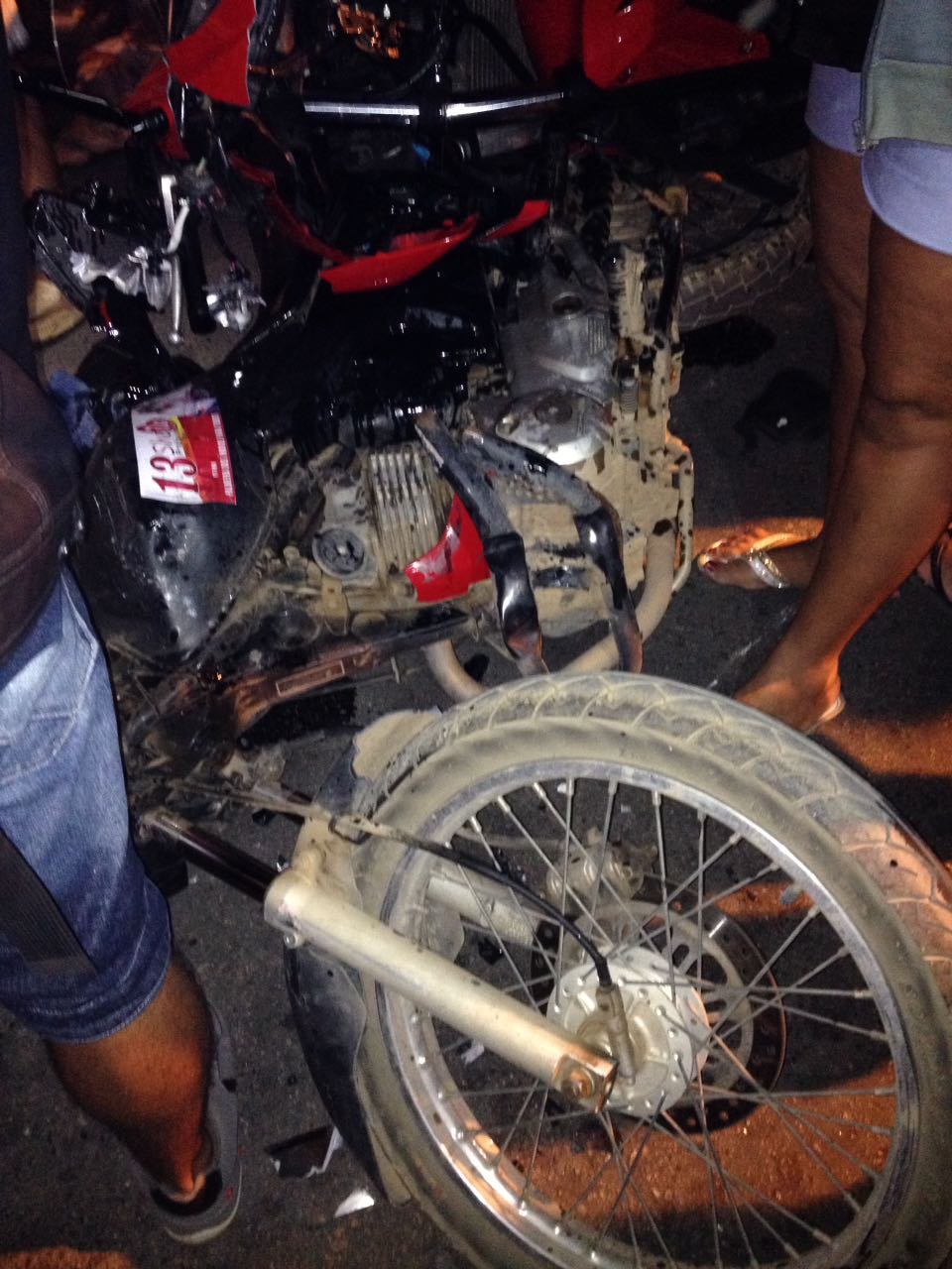 Acidente entre motocicletas deixa dois feridos em Palmeira