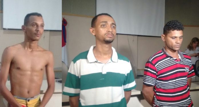 Polícia apresenta trio que assassinou vigilante da Adefal