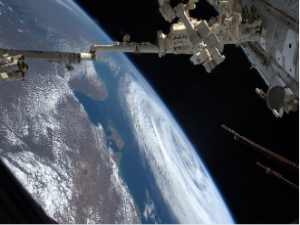 Do espaço, astronauta flagra ciclone subtropical na América do Sul