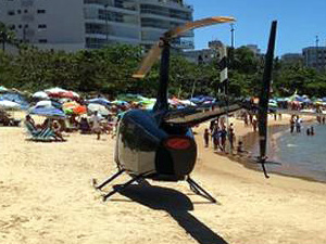 Vereador é preso por pousar helicóptero em praia no ES