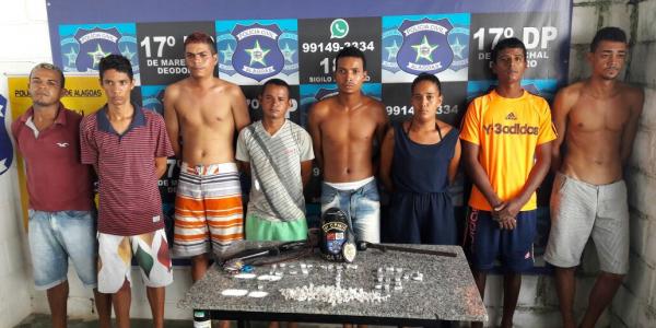 Operação em Marechal Deodoro tem oito pessoas detidas por receptação e tráfico