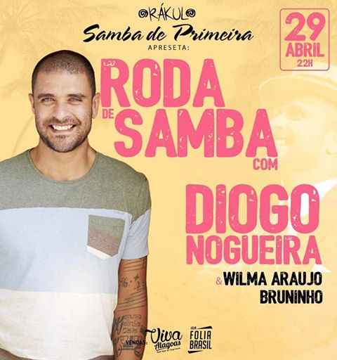 Projeto Roda de Samba leva à Maceió Diogo Nogueira