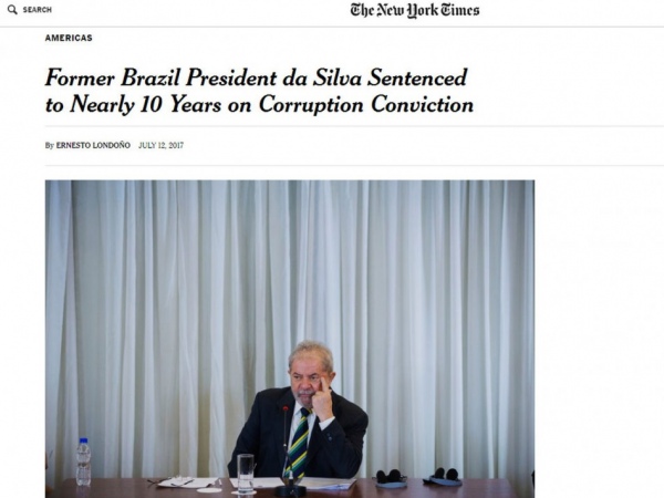 Imprensa internacional repercute condenação de Lula