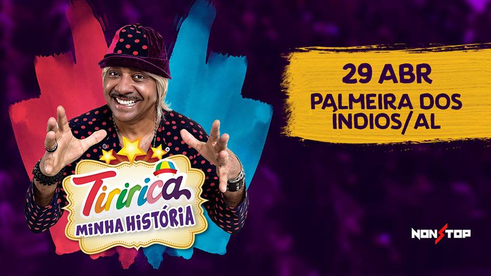 Tiririca apresenta show “Minha história”  neste domingo em Palmeira