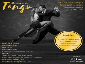 Argentinos finalistas de mundial de tango ofertam minicurso em Maceió