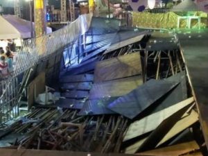 Parte de camarote desaba durante show de Xand Avião em Mossoró, no RN