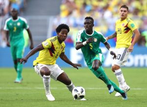 Colômbia abre o placar contra o Senegal em jogo decisivo: 1 x 0