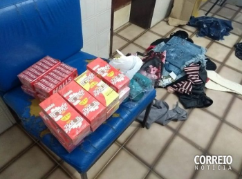 Mãe e filhos são presos por furto em estabelecimentos comerciais