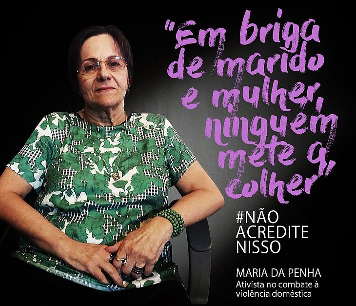 Maria da Penha participa da campanha Agosto Lilás em Alagoas