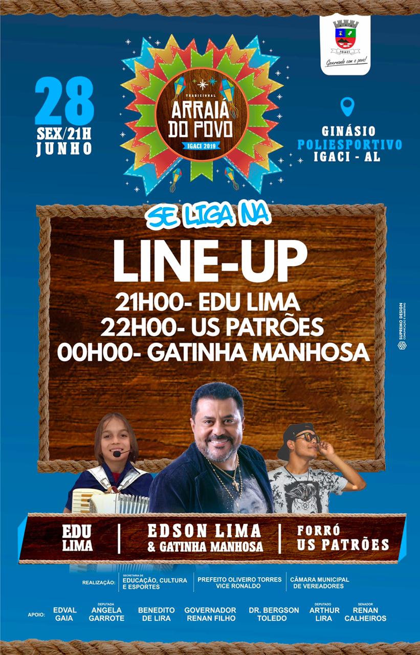 Show de Edson Lima e Gatinha Manhosa são as atrações principais da véspera de São Pedro (28) em Igaci