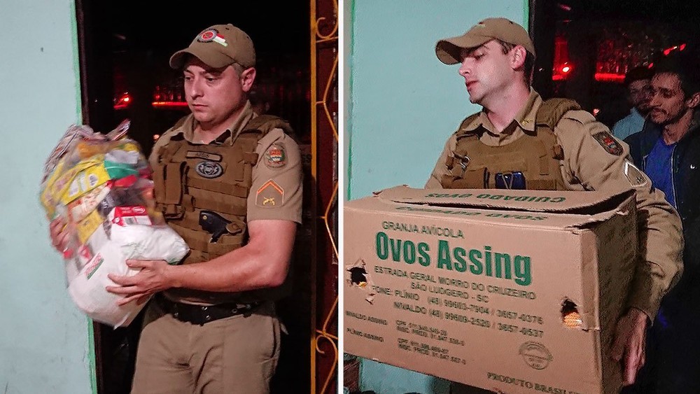 PMs se comovem após homem com sete filhos ser preso por furtar comida e doam cestas básicas