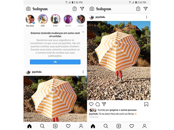 Instagram começa testes para ocultar número de curtidas no Brasil