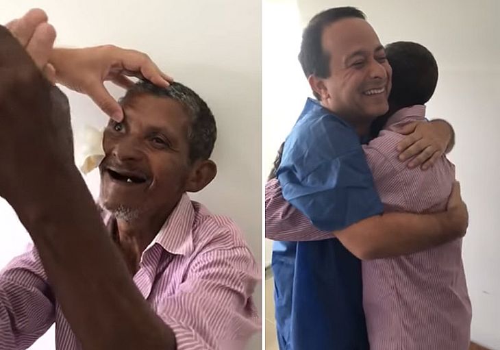 Vídeo mostra alegria de idoso que voltou a enxergar após cirurgia na PB