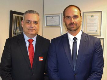 Eduardo Bolsonaro se reúne com Alfredo Gaspar