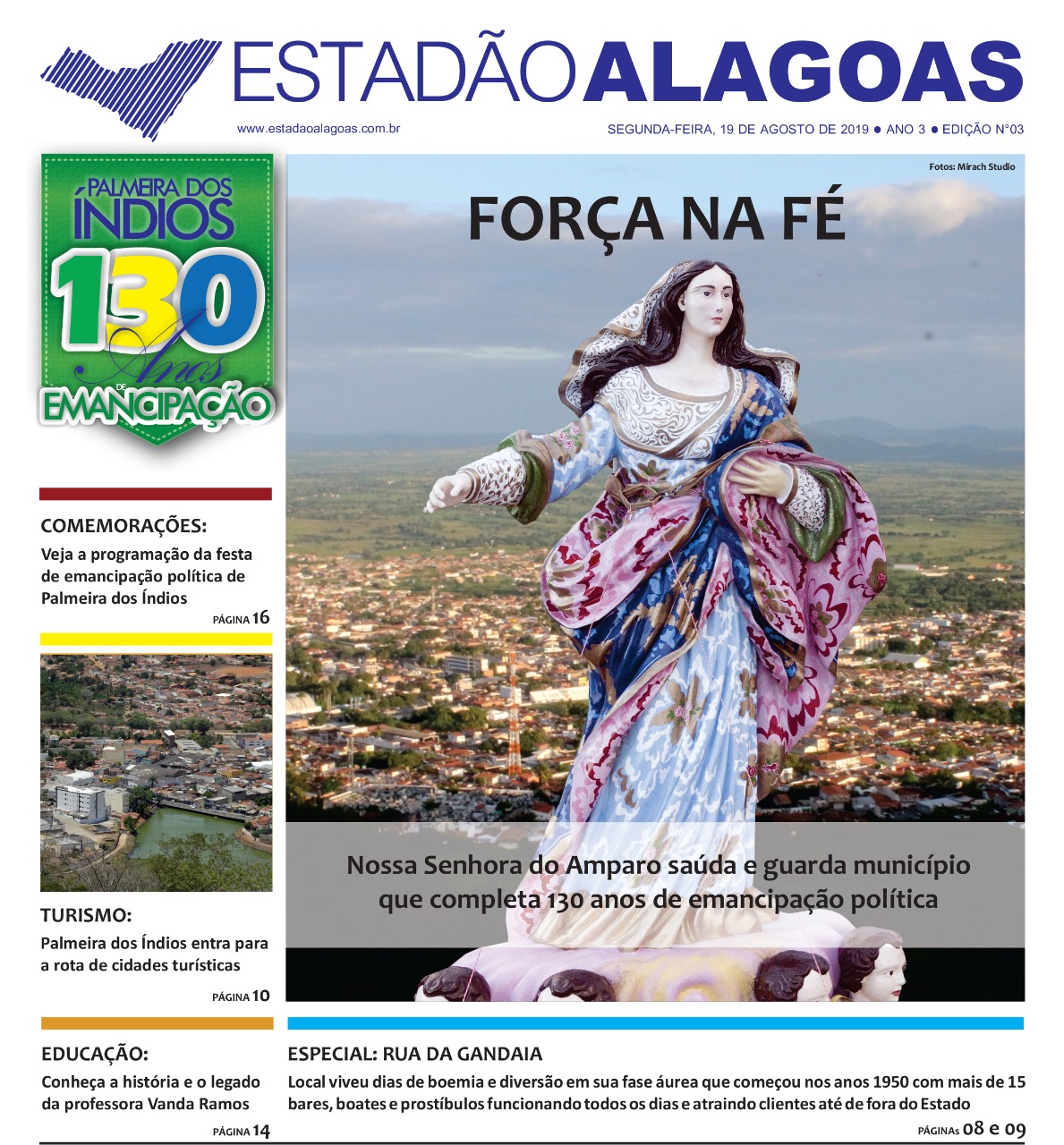 Estadão Alagoas lança edição impressa em homenagem a Palmeira dos Índios; Confira