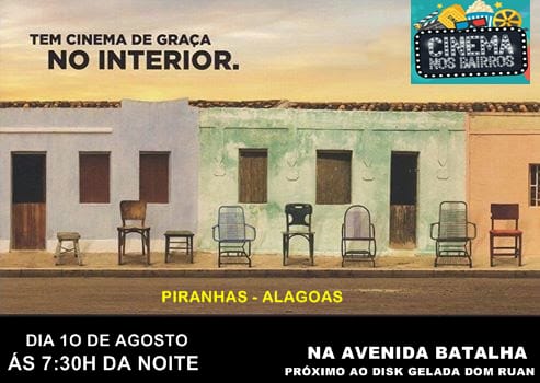 Projeto cinema nos bairros  leva cinema gratuito para moradores de  Piranhas