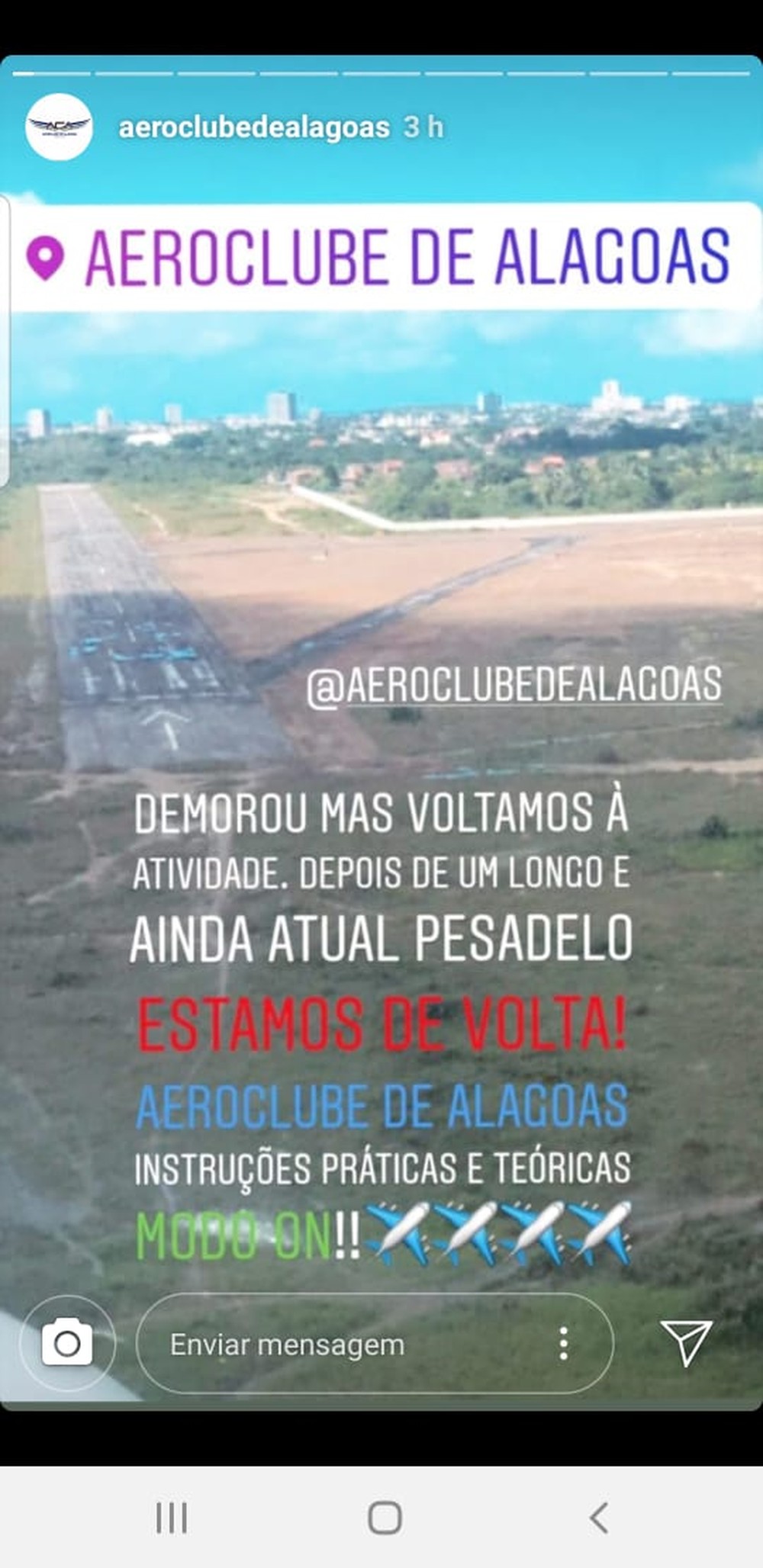 Aeroclube de Alagoas anuncia retomada das atividades após acidente fatal com Gabriel Diniz