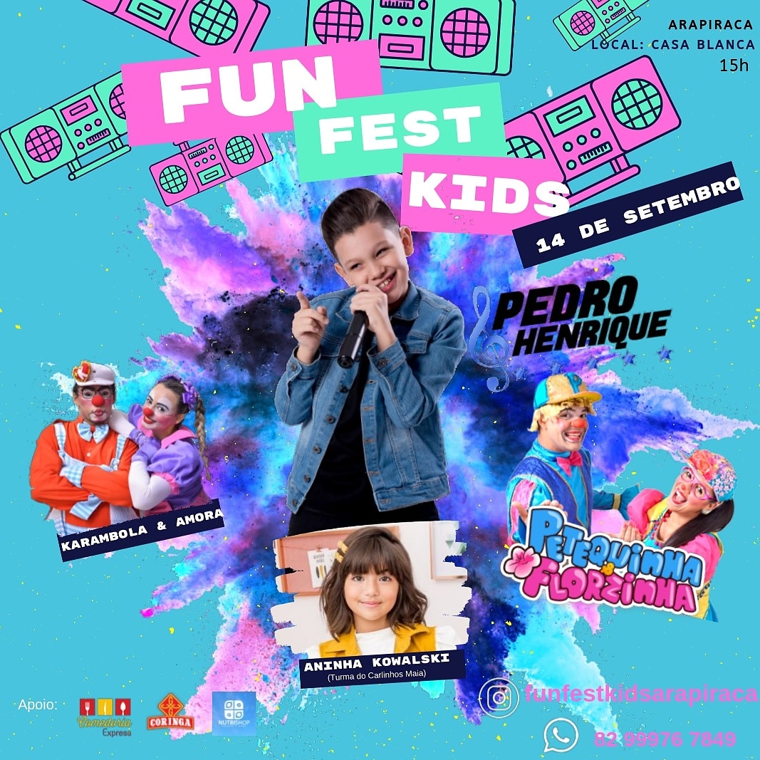 Fun Fest Kids Arapiraca terá parque temático e apresentações infantis