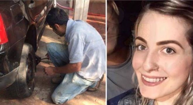Jovem desaparece após receber ajuda de homem para trocar pneu