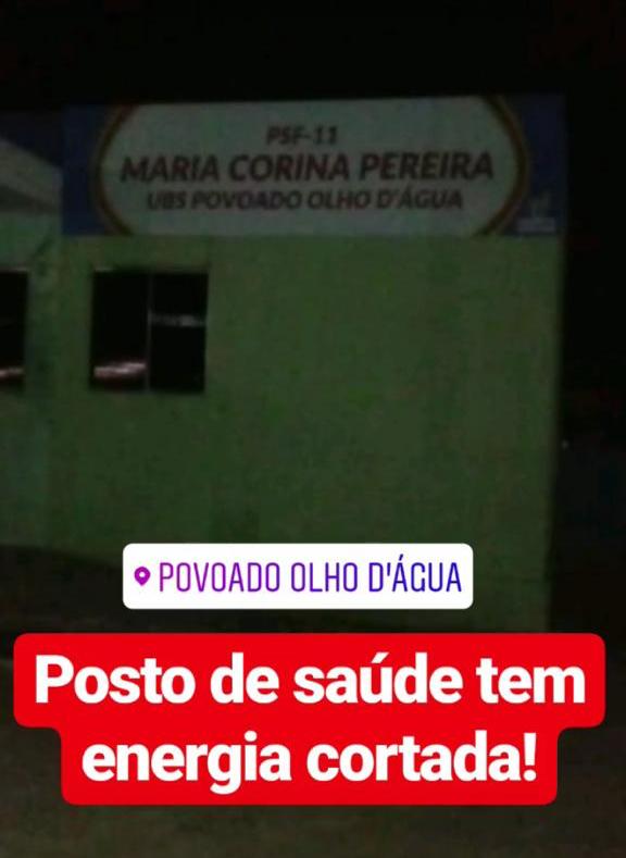 Posto de Saúde em Junqueiro está sem  atendimento com a energia elétrica cortada
