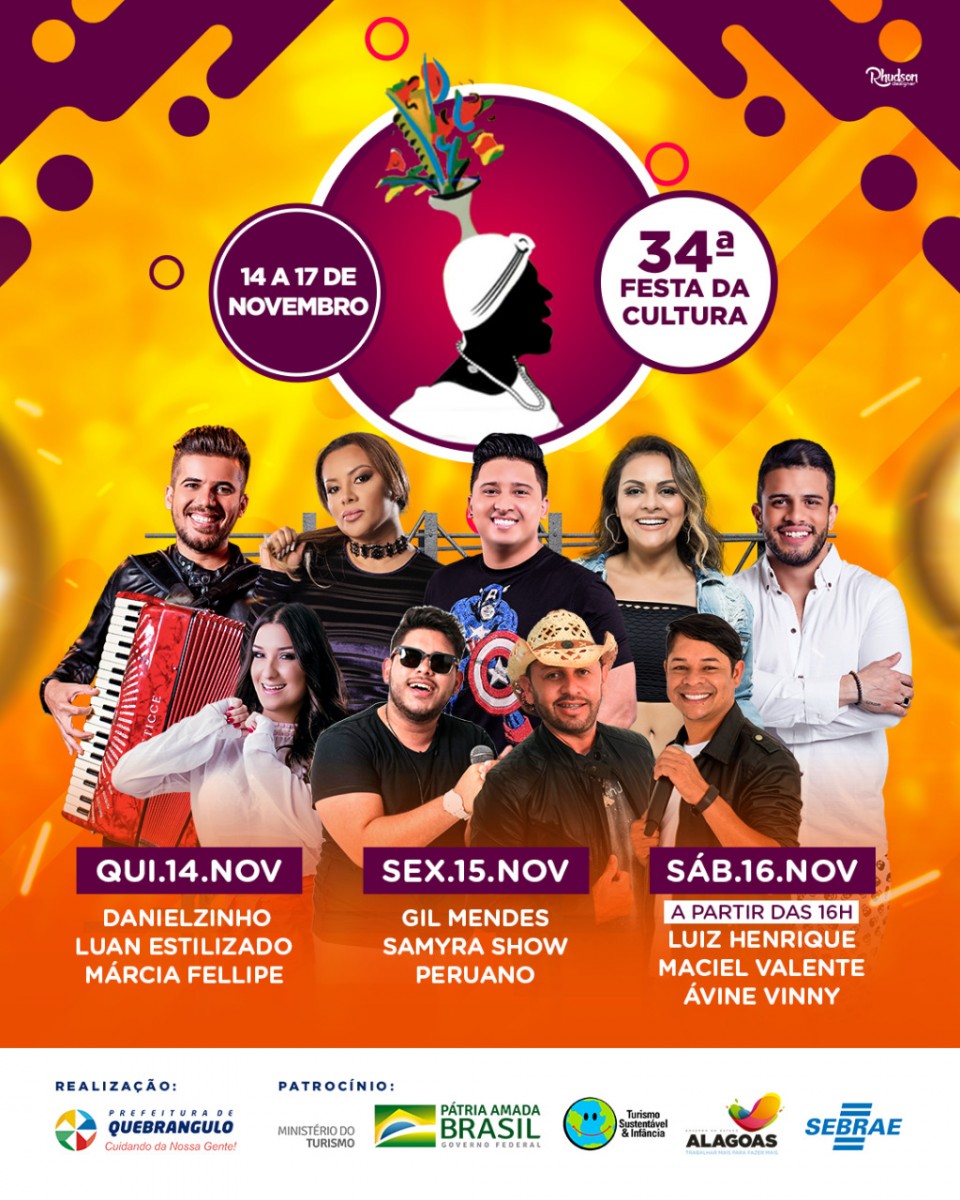 Festa da cultura pretende reunir 15 mil pessoas a cada dia em Quebrangulo