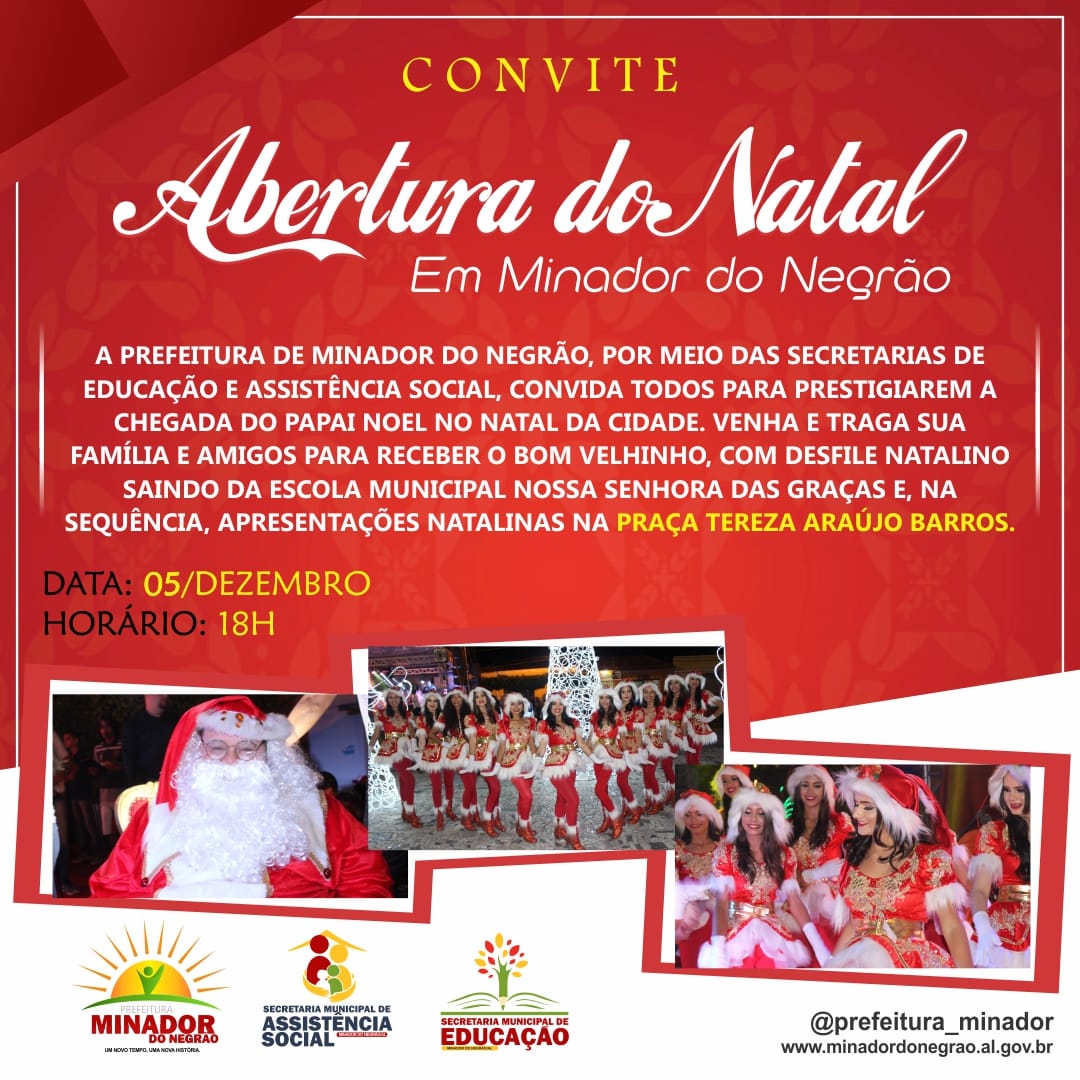 Prefeitura de Minador realiza abertura da programação de Natal