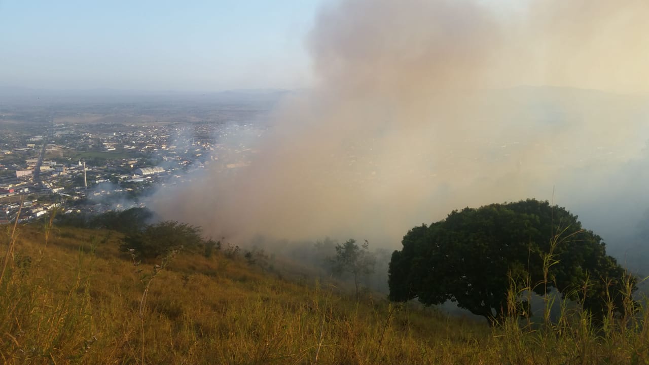 Palmeira dos Índios registra queimada na Serra do Goiti