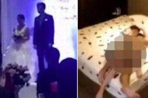 Durante casamento, noivo exibe em telão vídeo em que a noiva faz sexo com cunhado