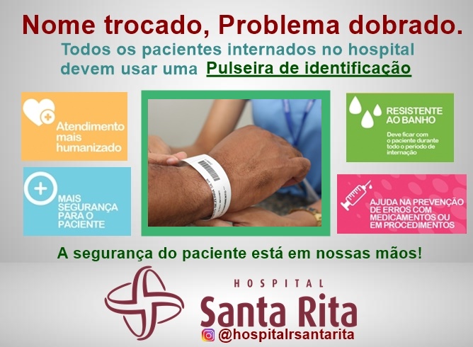 Hospital Regional Santa Rita fará implantação de pulseira de identificação para pacientes