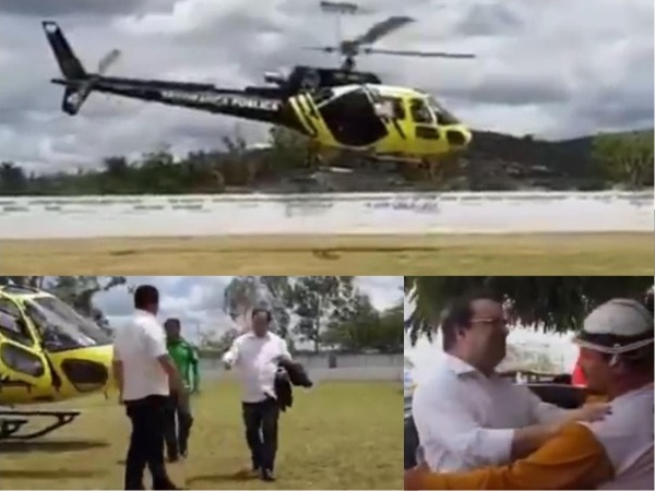 Luciano Barbosa utiliza helicóptero da SSP para ir a cavalgada em PE