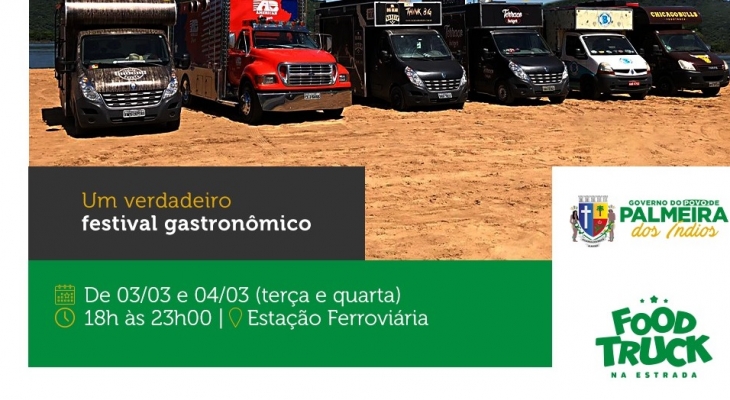 Palmeira sediará Festival Food Truck na Estrada 2020