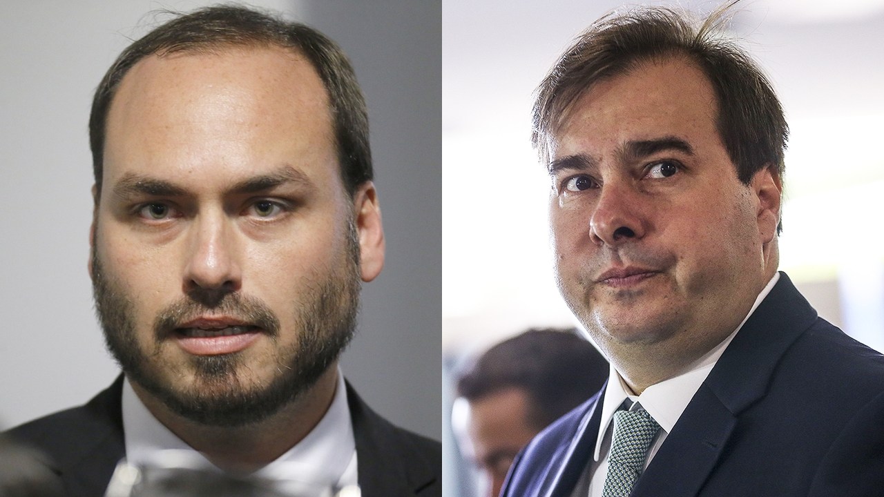 “Ataca diariamente o presidente e quando recebe uma resposta incorpora a Madre Teresa”, diz Carlos Bolsonaro sobre Maia