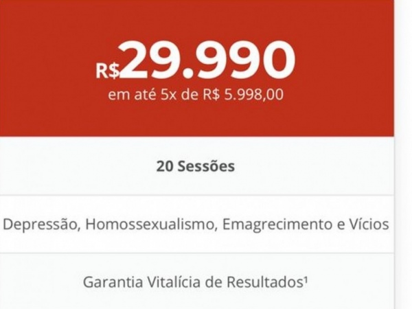 Clínica de hipnose no DF garante ‘cura gay’ em até 6 meses; prática é proibida