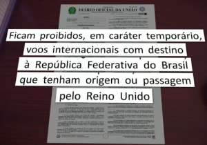 Brasil proíbe entrada de viajantes vindos da África do Sul para impedir variante da Covid