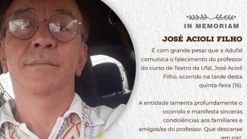 Professor de teatro da Ufal é encontrado morto dentro de casa em Maceió