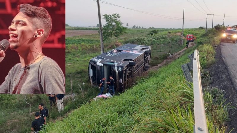 Acidente com ônibus da banda de Devinho Novais foi causado por excesso de velocidade