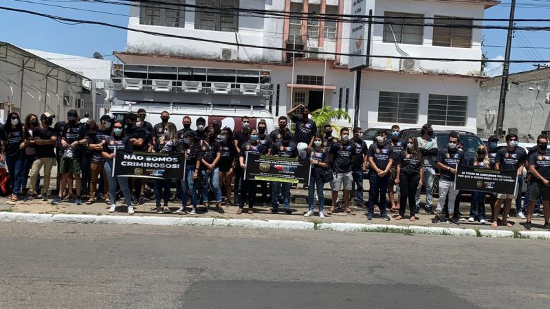 Aprovados no concurso da PC de Alagoas fazem protesto e pedem retomada do certame
