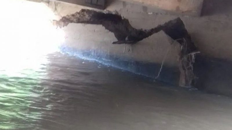 Ponte de Coité do Nóia apresenta rachaduras após fortes chuvas