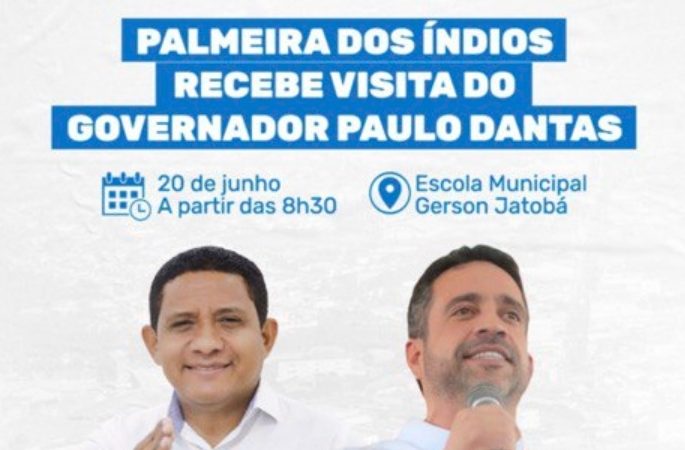 Prefeitura de Palmeira e Governo do Estado confirmam agenda de trabalho nesta segunda (20)